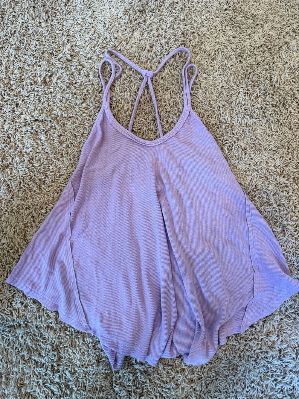 We The Free Lavender Double-Strap Flowy Tank